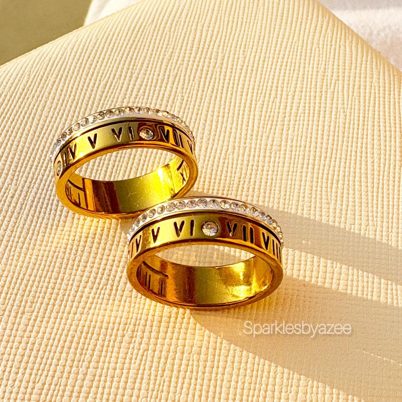 Roman Numeral Rings - 18K Gold Plated